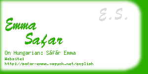 emma safar business card