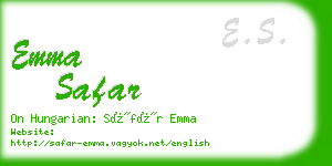 emma safar business card